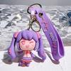 1 Pezzo Portachiavi Action Figure Cartone Animato Hatsune Miku Rosa Miku Ragazze Musica Elettronica Cantante Virtuale Modello Pvc Collezione Giocattolo per Bambini