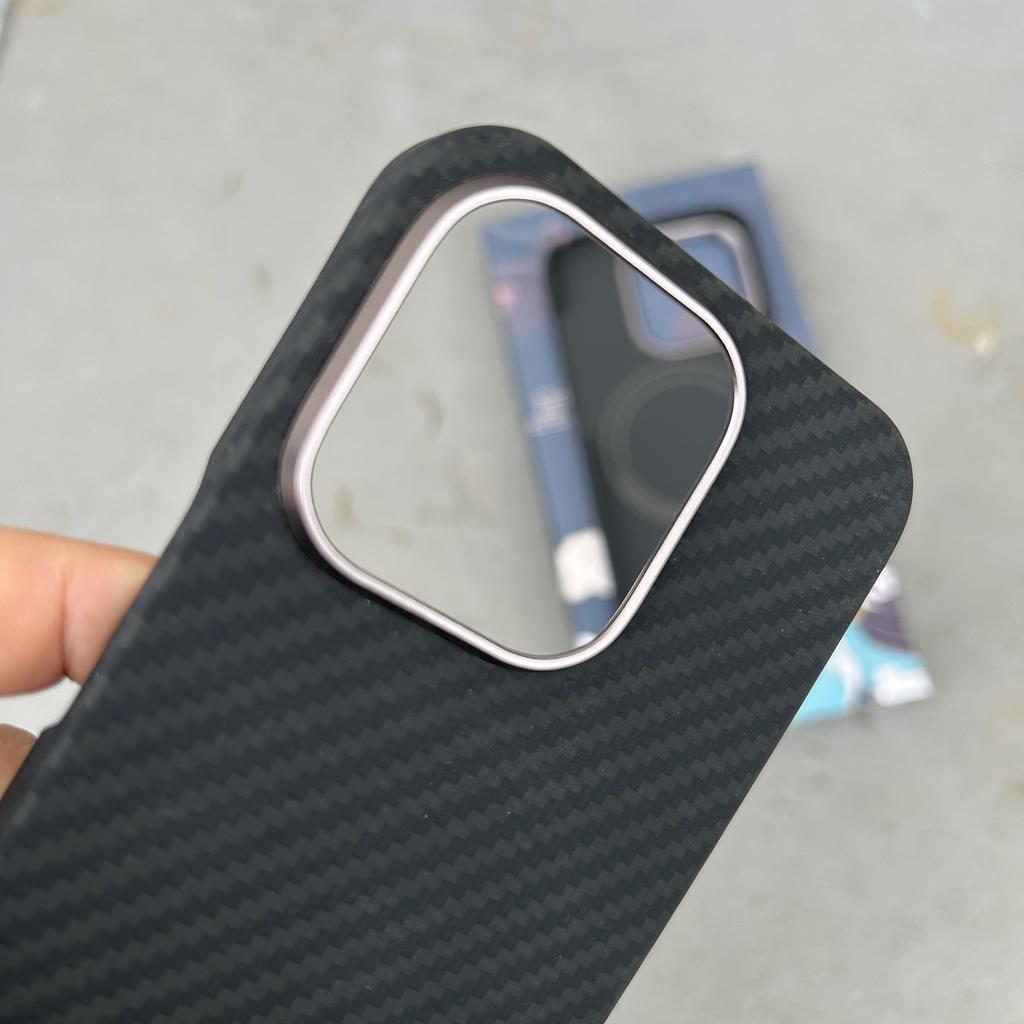 For iPhone 16 151 6 Pro Max Case 14 15 Plus Ultra Luxury Magsafe Magnetic Wireless Charge Carbon Fiber Thin Aramid Fiber Cover
