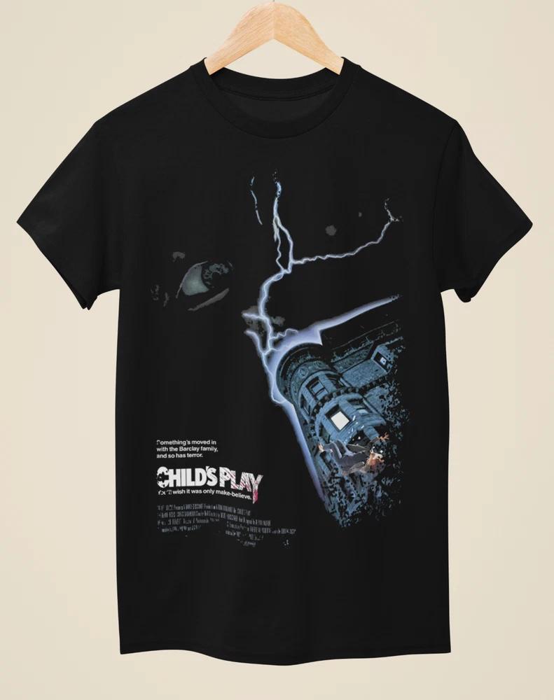 Childs Play Movie Poster Inspired Unisex Black TShirt S