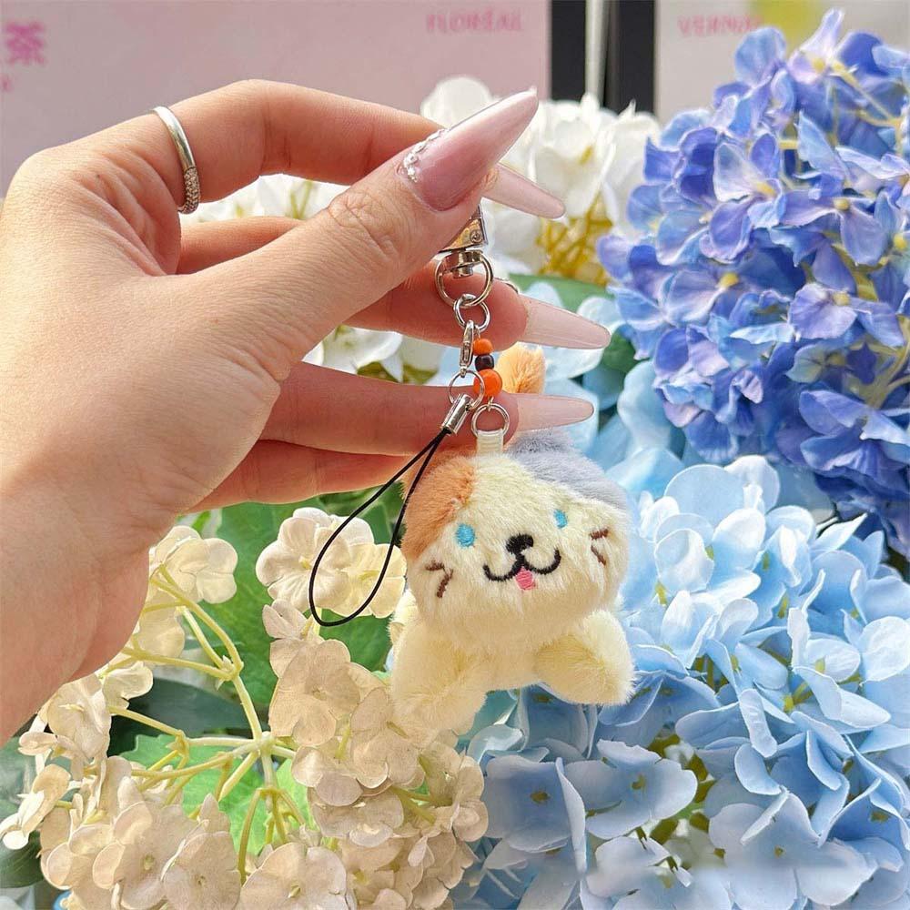 2pcs Mini Couple Pendants Zinc Zinc Alloy Plush Animal Key Ring Funny Bag Charm  Friends