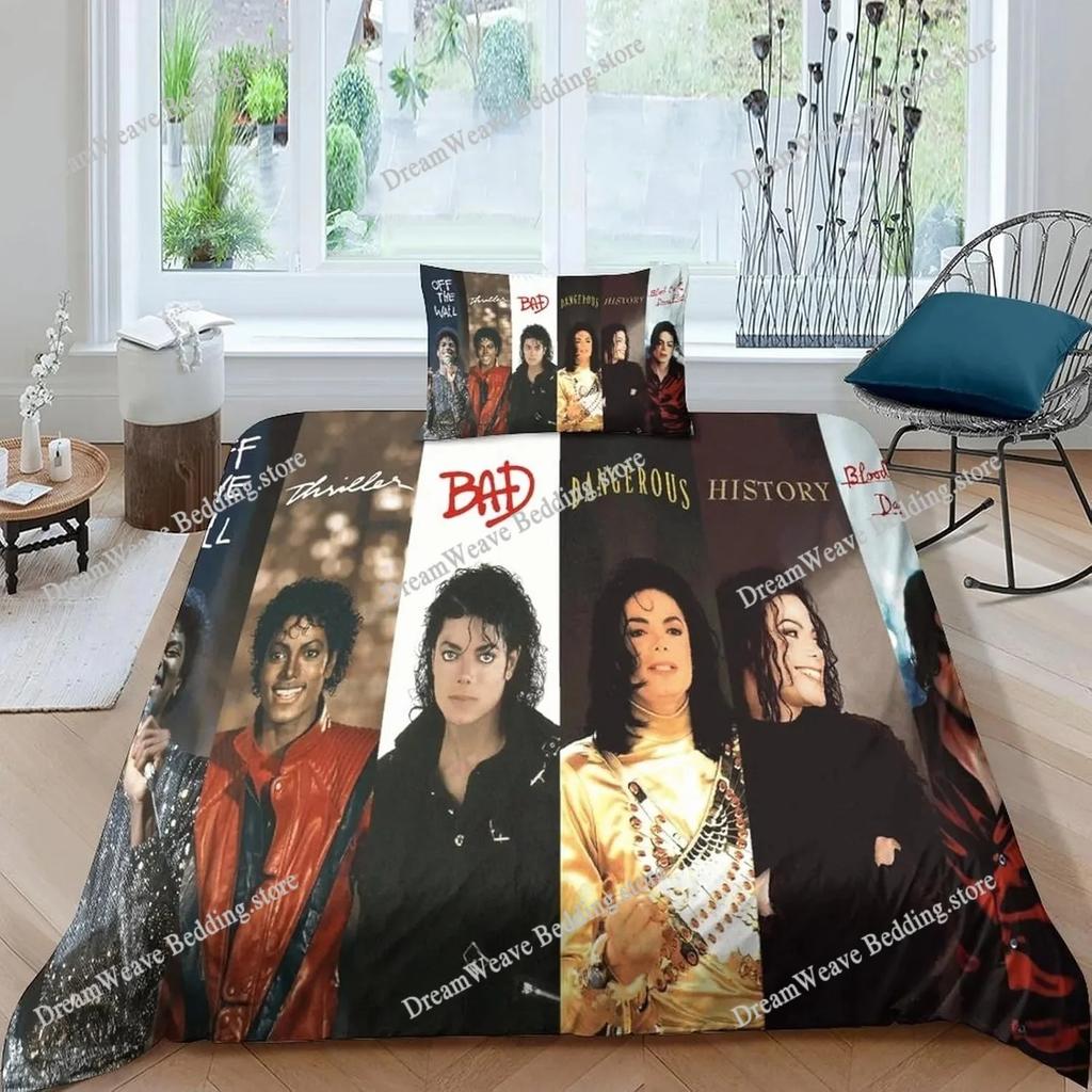 Pościel Michael Jackson Zestaw Wykwintnej Pościeli Poszewka na Kołdrę Zestaw Kołdry Zestaw Pościeli Luksusowy Prezent Urodzinowy741