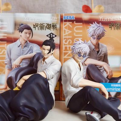 New Gojo Satoru Anime Jujutsu Kaisen Figure Geto Suguru Yumemirize Sitting Position Collection Model Gift Toy Action Figure PVC