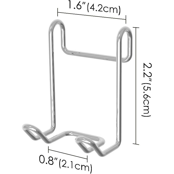 Linkidea Shower Caddy Shelf Hooks, Stainless Steel Hangers for Wall Mounted Shower Room Basket Attachment, Organize Loofah, Razor, Body Brush,