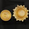 Middle Eastern -Style Fruit Tray,Alloy Engraving Spiral-Patterned Texture Home Cheese Food Plate,Date Palm Disc Table Decoration