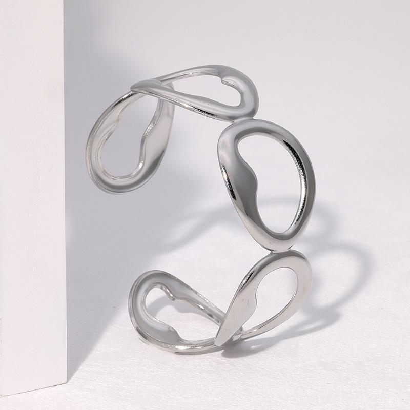 Hypoallergenic Europe and The United States Hot-selling Opening Bracelet Hollow Minimalist Irregular Personality Fashion High