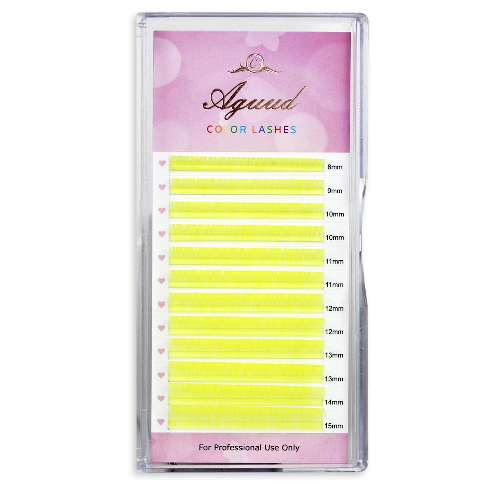 AGUUD UV Colored Eyelash Extension Individual Lash Faux Mink Classic Red Green Brown Blue Purple Pink Lash Colorful Makeup Lash