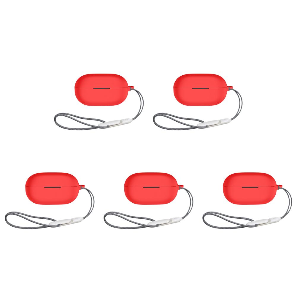 

5Pcs Protective Cover Carrying Case With Hook Silicone Case For Beats Solo Buds Case Anti-drop Silicone Earphone Cover Accessory