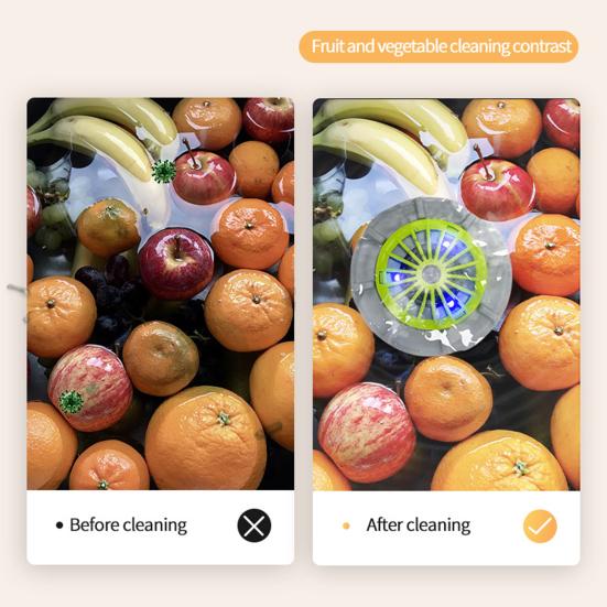 Přenosná pračka na ovoce a zeleninu IPX7 Vodotěsná Kompaktní design Přenosná Automatická Ultrazvuková