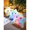 Tie-Dye Rabbit Fur luminous Star Plush Toys Cartoon Lovely Colouful Shiny Star Stuffed Dolls Soft Homedecor Sleeping Pillow