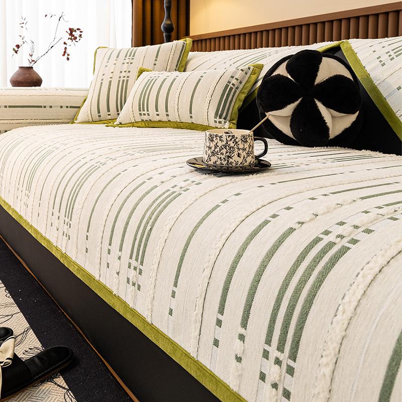 

French Premium Chenille Sofa Cushion, All-Season Seat Cushion, Non-Slip Leather Sofa Cover New Cover 70*70cm