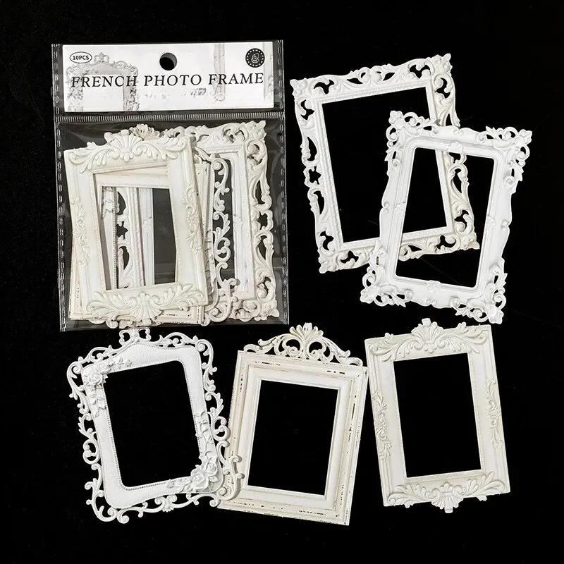 10 Sheets/Set  Hollow Relief Design Cardstock  European Architectural Modeling  Retro Style  DIY Creative Materials