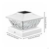 Solar Post Lamp Waterproof Pillar WeatherResistant Topper Lantern for Courtyard,
