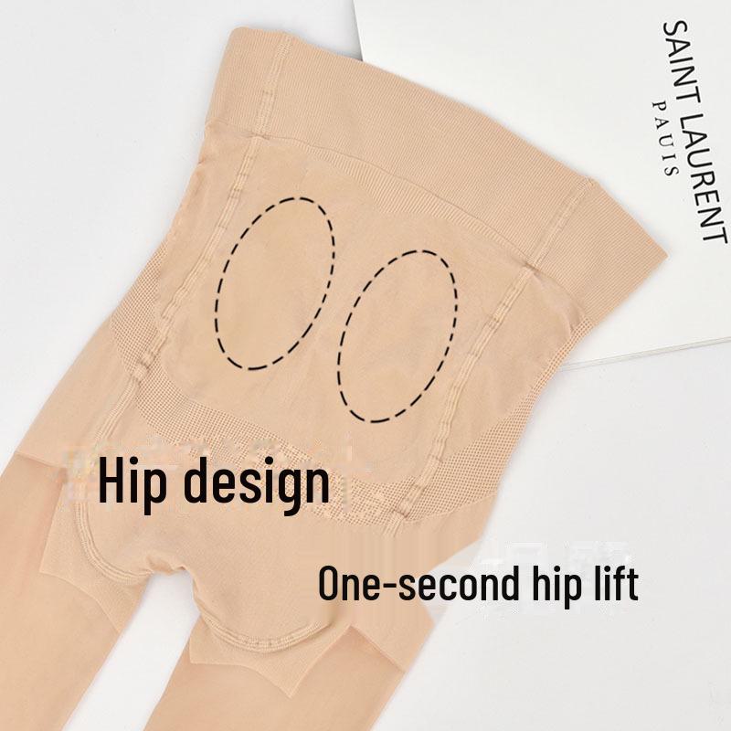 Women's Large Pineapple Patterned Ultra-Thin Black Silk Pantyhose - Anti-Snag, Abdomen & Hip Lifting, Anti-Loosening