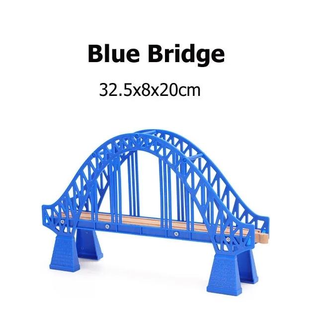 All kinds of Wooden Train Tracks Accessories Beech Wood Railway Tracks Wooden Bridge Tunnel fit for Wood Tracks Toys for Kids