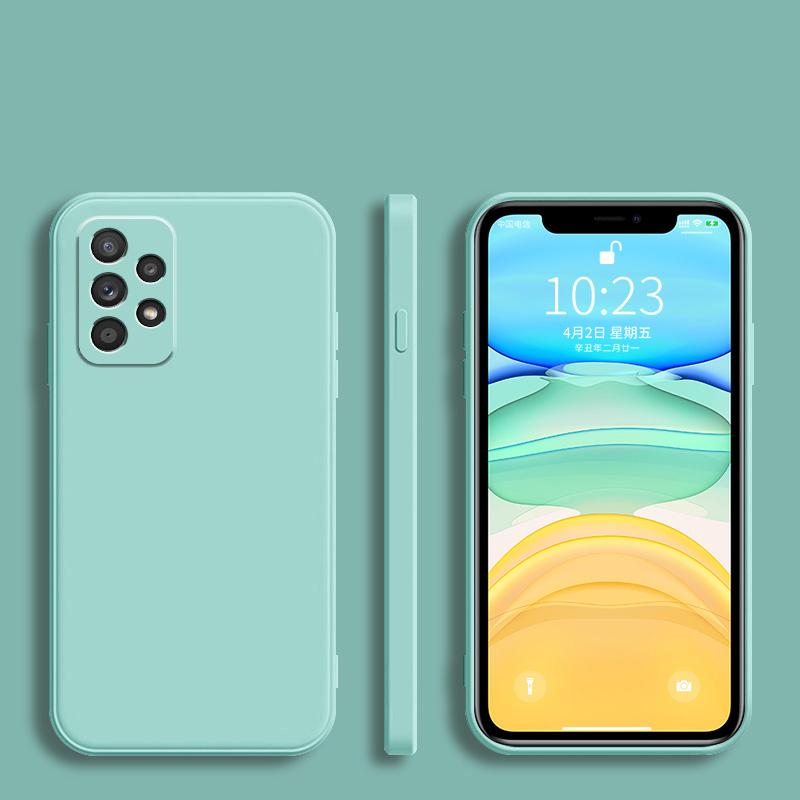 

Квадратный мягкий силиконовый чехол для Samsung Galaxy A53 A73 A33 A23 A13 4G 5G A22 A32 A42 A52 A72 A82 A51 A71 A50 A70 Защитная крышка A22 4G небесно-голубой