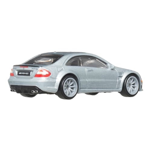 Hot Wheels Boulevard 2008 Mercedes-Benz CLK 63 AMG Black Series Vehicle, Silver, JBL07, for ages 3 and up