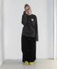 RONRON Subtle Logo Wide Sweat Pants Black