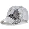Butterfly Lace Glitter Baseball Cap Women's Summer Sun Protection Fashionable Ducktongue Hat Adjustable Casual Hats