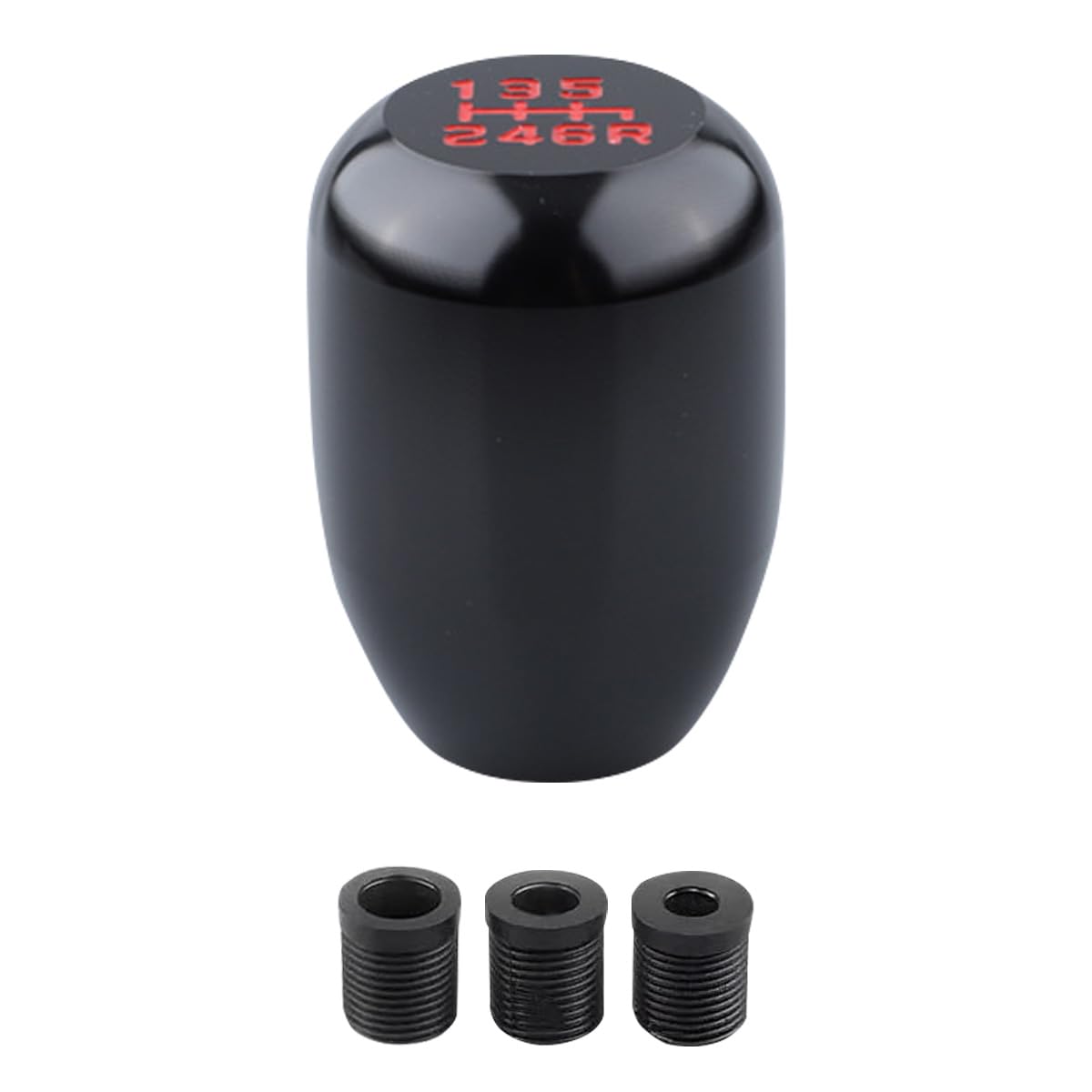 

Shift Knob MT [5/6 Speeds] Car Manual Shift Knob Aluminum with Conversion Adapter (6 Speed, Black) чёрный