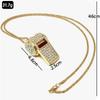 Shining Whistle Necklace with Lanyard Gold Bling Whistle  For Referees, Coaches, Teachers
