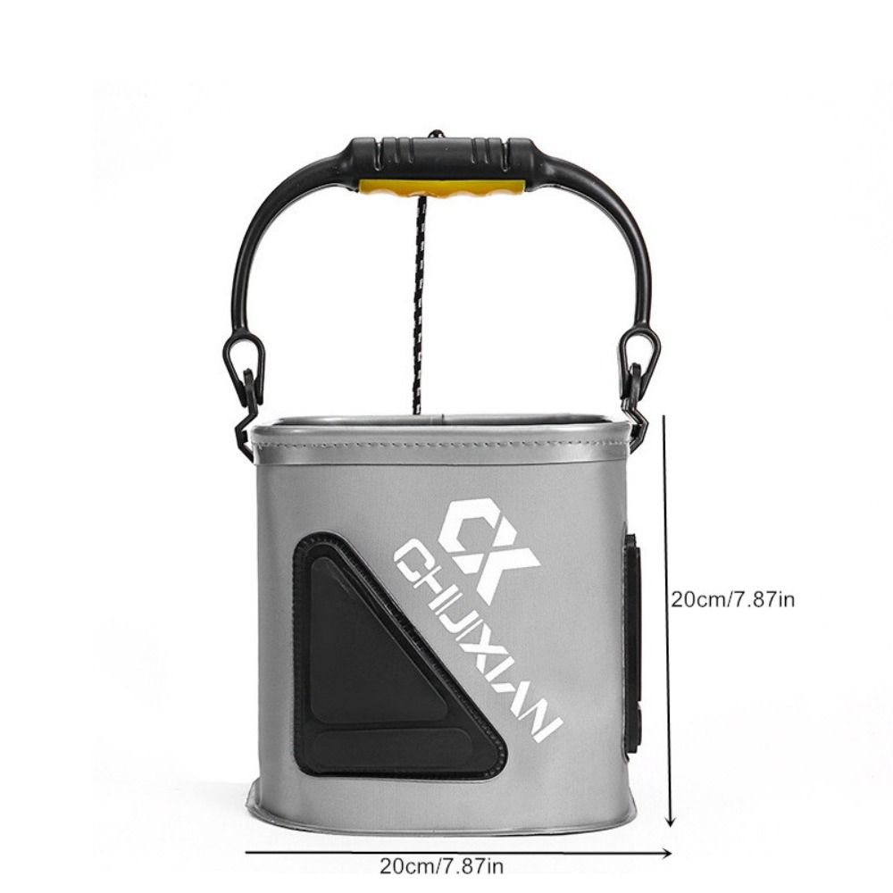 Foldable Fishing Bucket EVA Thick Fishing Bait Bucket Portable Live Fish Bucket  Bait Container