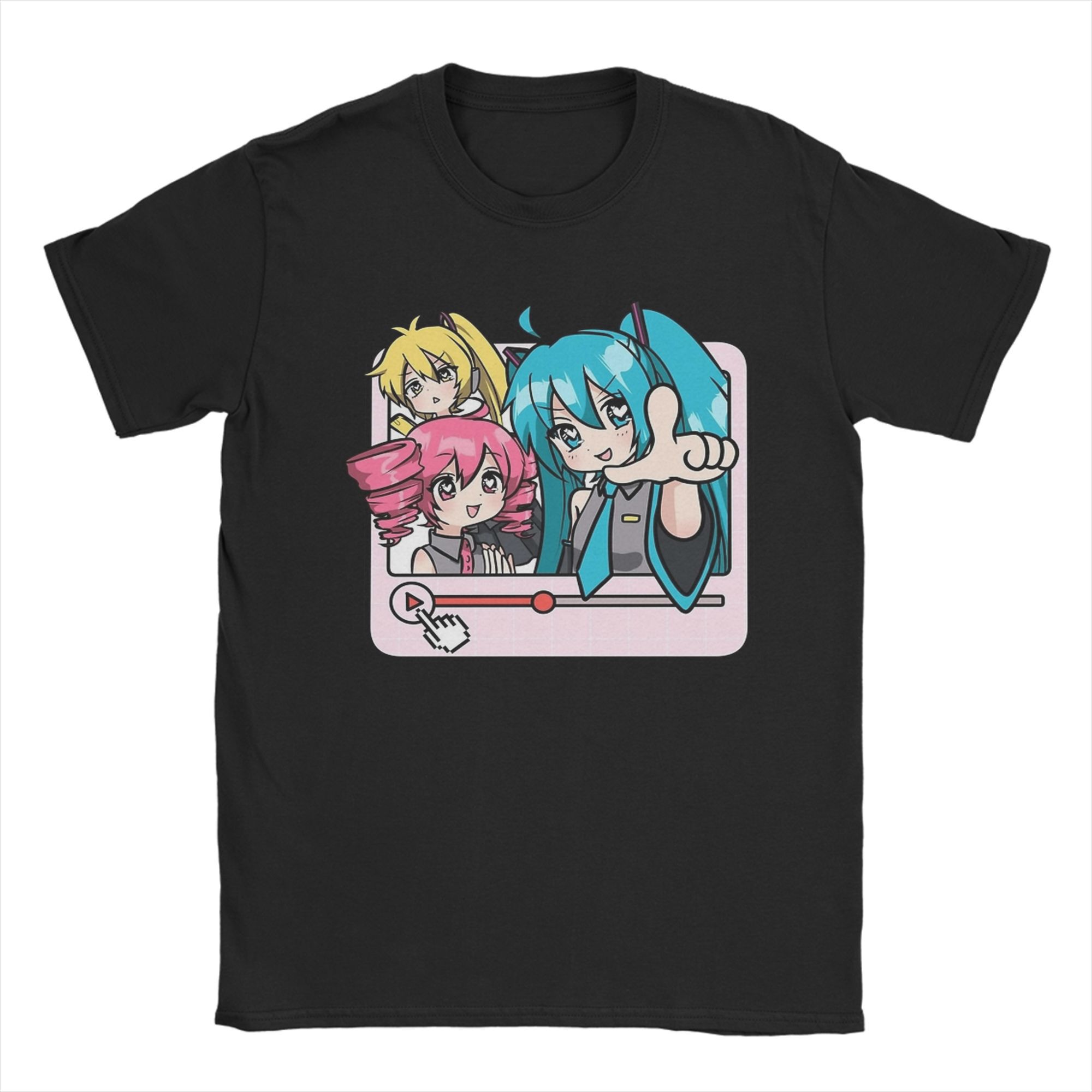 

Triple Baka Kasane Teto Akita Neru VOCALOID Плейлист Пісня Футболка 100% Бавовна Вінтажні Футболки Одяг з Коротким Рукавом 3XL