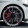 3D Multicolor Car Tire Letter Stickers - PVC Material