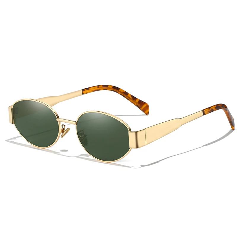 UV400 Sunglasses For Women Men Fashion Oval Sun Glasses Alloy Frame Eyewear