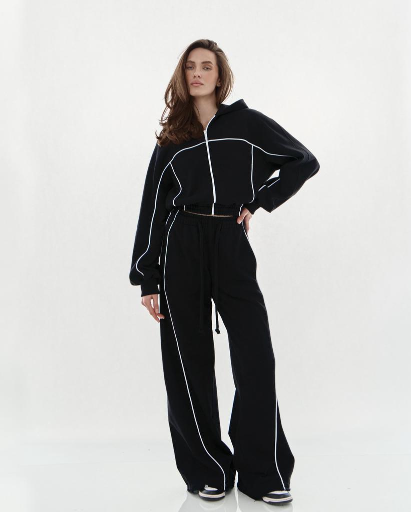 Ensemble Sweat à capuche zippé manches longues et Pantalon imprimé 3D, Survêtement Athlétique Hip Hop Tendance avec Doublure en Polaire pour Hommes Femmes