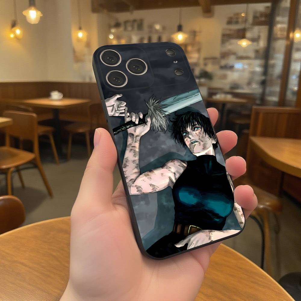 Anime M-Maki ZeninS Phone Case For iPhone 17,16,15,14,13,12,11,Pro,Max,Plus Black Soft Cover iPhone15pro