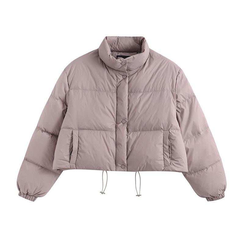 Sweet short down jacket female east new stand-up collar small white duck down jacket bread jacket
