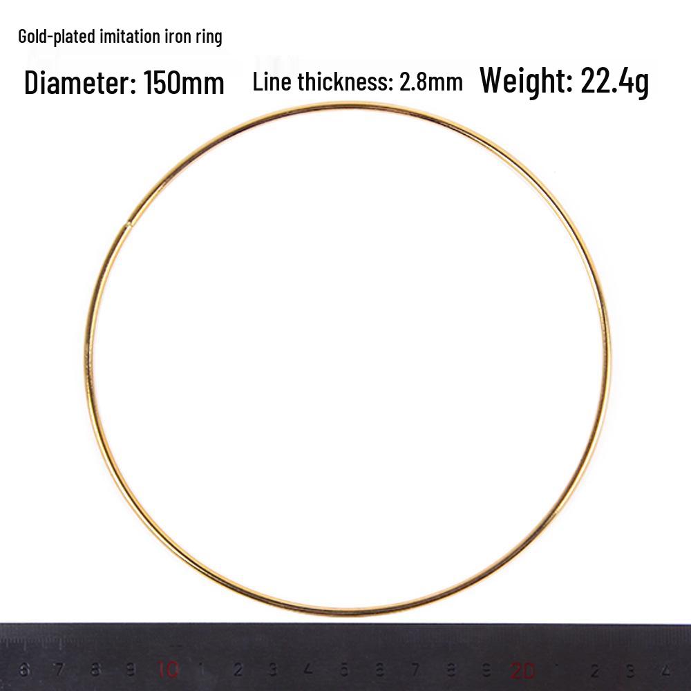 Dream Catcher Gold-Plated Iron and Steel Wire Rings, Various Sizes