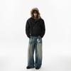 Unisex Winter Hooded Cotton Puffer Jacket With Leopard Faux Fur Trim Oversized Fit Warm Thick Lining Cold Weather