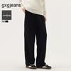 Gxg.jeans Calças Casuais Masculinas de Veludo Cotelê Largas de Pernas Retas