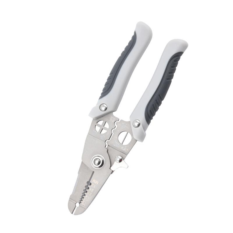 

Multi-functional Electrician s Wire Stripper & Pliers with Crimping, Peeling, Twisting, Cutting & Scissors Functions