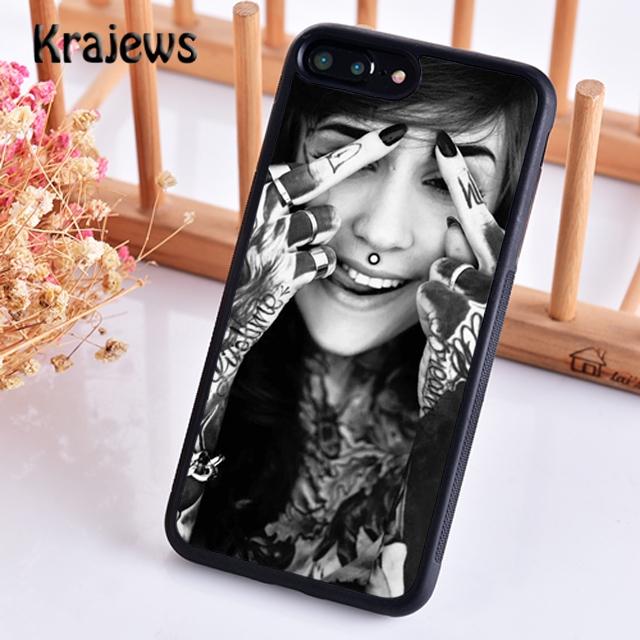 Krajews Sexy Sleeve Tattoo Girl Phone Case Cover For iPhone 17 Air 16 15 14 plus 12 13 pro max coque Fundas