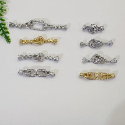 S925 Sterling Silver Diamond & Pearl Versatile DIY Necklace/Bracelet Clasp Connector