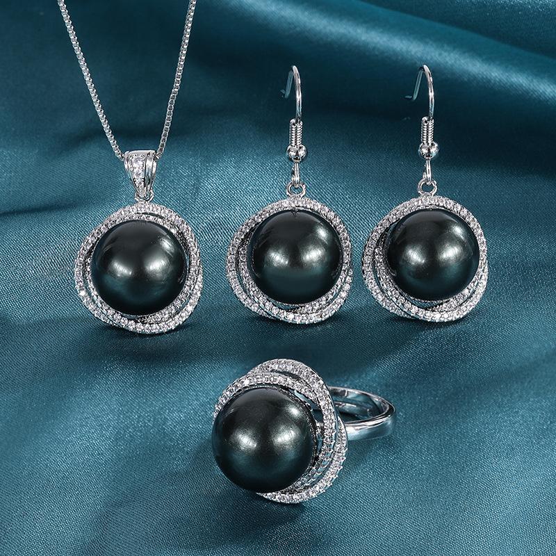 

Австралийский рябчик жемчуг, комплект, кулон, кольцо, серьги женский премиум комплект