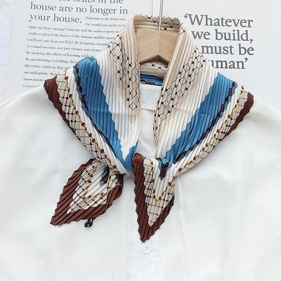 Foulard in Seta Pieghettato 70cm da Donna Versatile Cravatta da Collo alla Moda per Pendolari OL Foulard