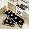Minimalist Kitchen Door Mat Stylish Floral Anti Oil Stain Non Slip Stain Resistant Bathroom Mats