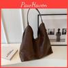 Simple Color Solid Large Capacity Pu Leather Women Shoulder Bag Autumn For