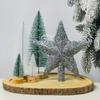 Czubek choinkowy - gwiazda srebrna z efektem jeżyk 3d 20 cm
