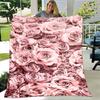 Rose Blanket, Soft Cozy Floral Throw Blanket Gift for Girl Women, Fuzzy Comfy Flannel Blanket for Couch,Travel,Bed,House Decor