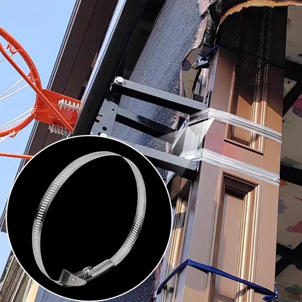 0.5/1m Stainless Steel Hose Clamp Strap Flexible Fuel Tube Pipe Clips  for Pipeline Fixation