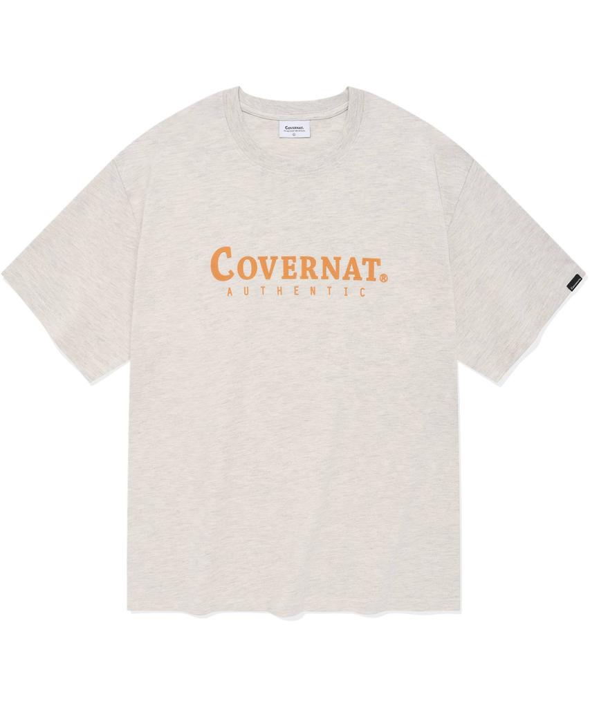 COVERNAT Authentic Logo T-Shirt Oatmeal