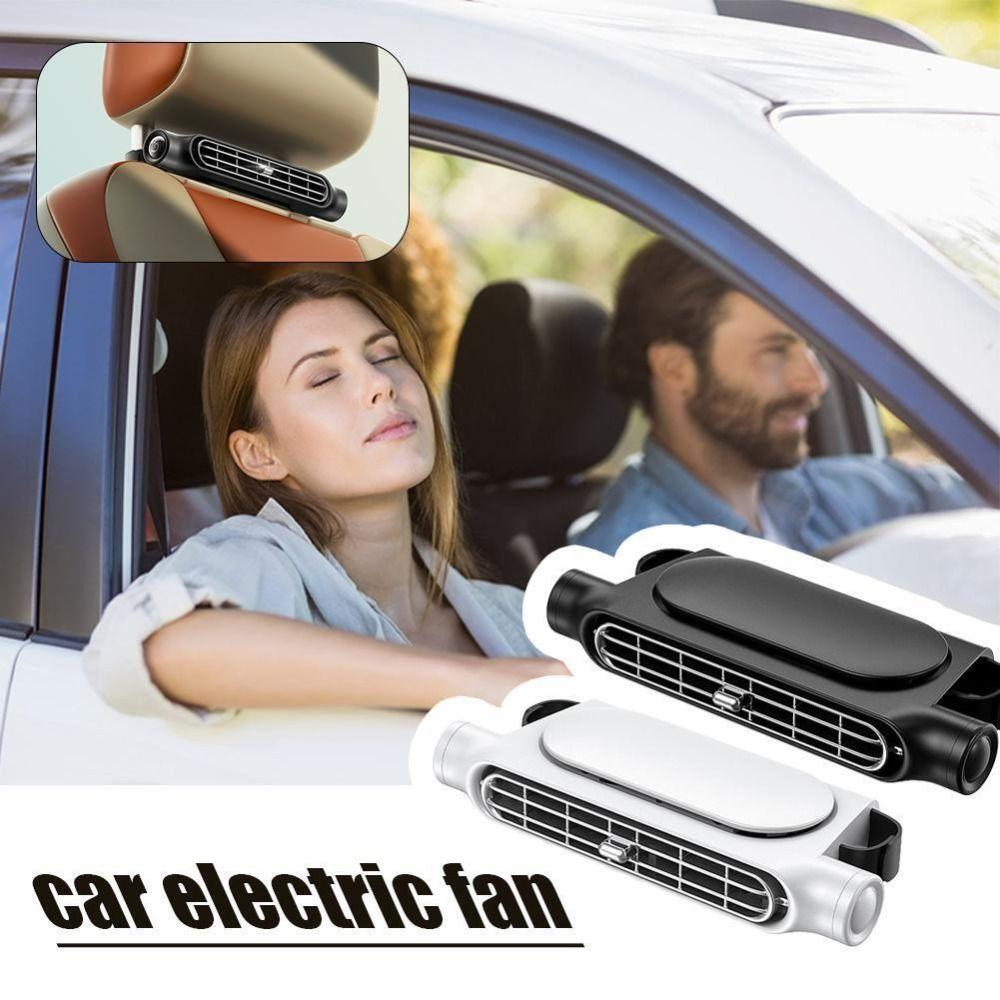 ABS Car Headrest Cooling Fan USB Powered Car Electric Fan Portable Front Rear Seat Fan