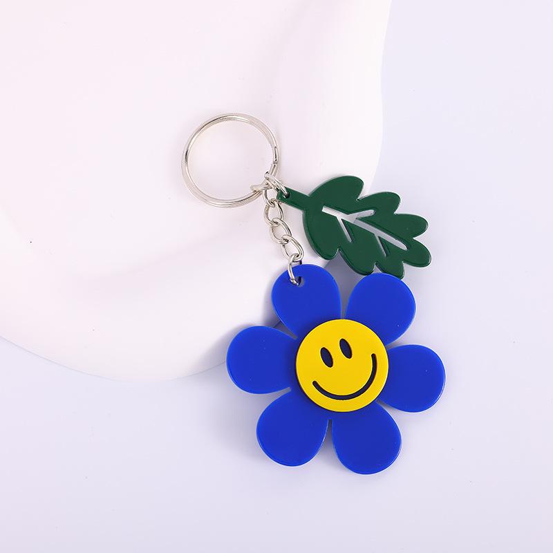 Portachiavi Ciondolo Fiore Sorridente in Acrilico Accessori Decorazione Borsa Giapponese e Coreana Portachiavi