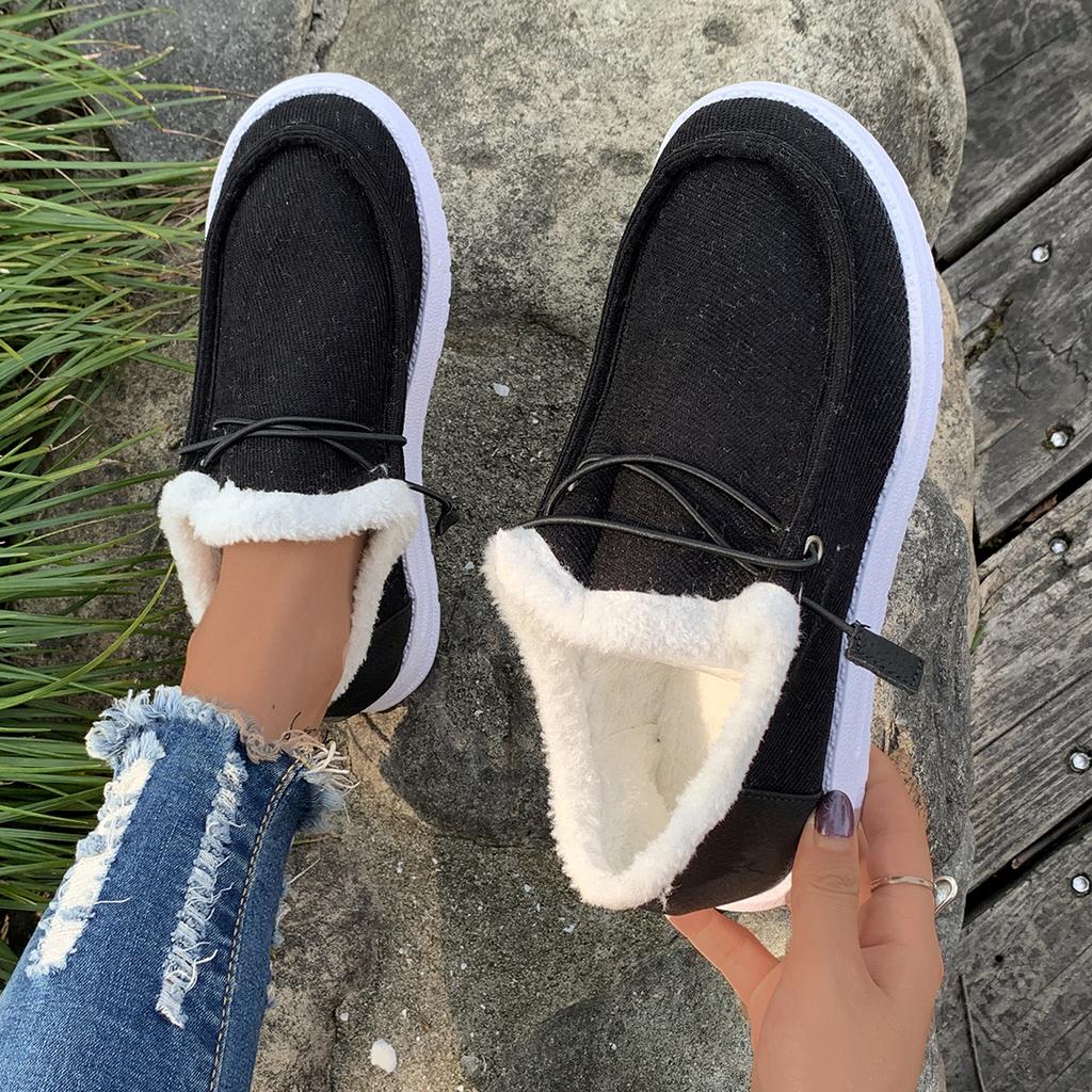 Moda Nuovo Stivaletti Invernali da Donna Slip on in Camoscio Stivali da Neve Peluche Pelliccia Naturale Caldi Scarpe di Cotone Outdoor Casual Scarpe Basse da Donna