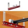 Aluminum Alloy Cabinet Hardware Jig Wardrobe Installation Tool with Adjustable Ruler for Accurate Closet Poles Mounting