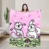 Humorous Cartoon Cat Simons Cat Flannel Throw Blanket  Blanket for Bedding Outdoor Lightweight Quilt,